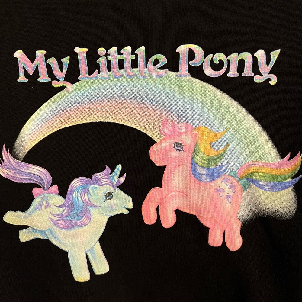 H&M Divided My Little Pony Oversized Black Sweatshirt Size XS